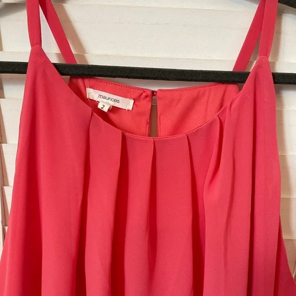 Maurices coral pleated mini dress size 2X - Picture 5 of 12